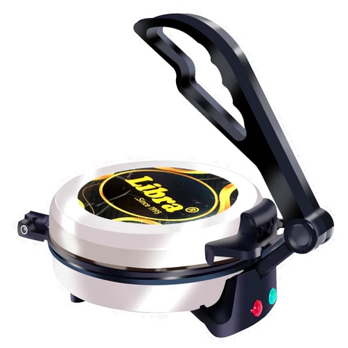 Generic Lib-ra Roti Maker Electric Automatic | chapati Maker Electric Automatic | roti Maker Machine with 900 Watts for Making Roti/Chapati/Parathas - Stainless Steel, small, black