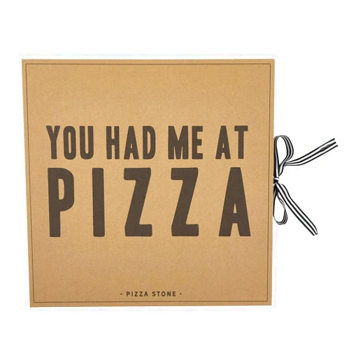 Santa Barbara Design Studio Gift Set Kitchen Essentials TableSugar Kraft Cardboard Book Gift Box, 13-inch, Pizza Stone
