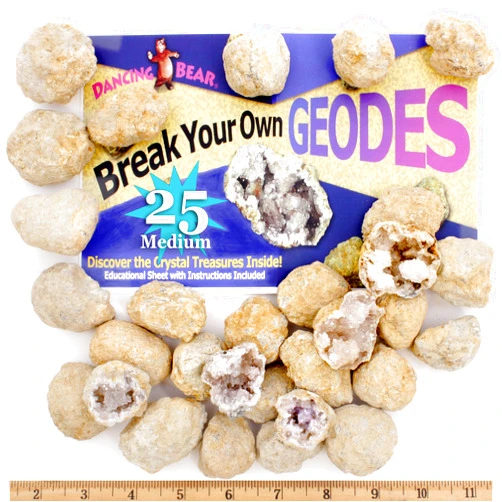 DANCING BEAR 25 Break Your Own Geodes, (Medium 1-1.5