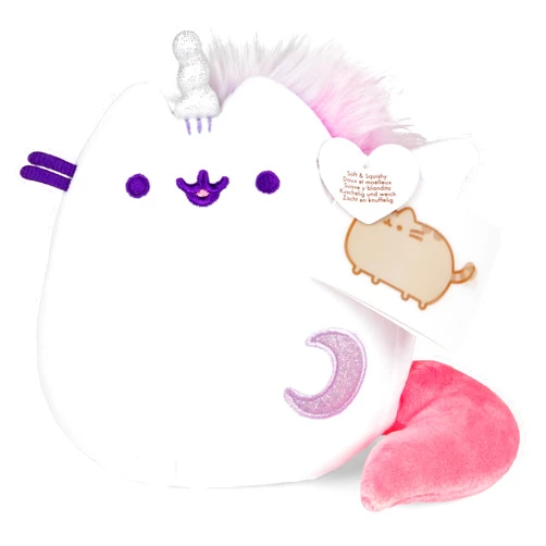 GUND Pusheen Super Pusheenicorn Extra Squishy Squisheen Cat Stuffed Animal Plush, White, 6”