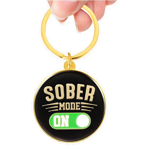 Servali Sobriety gift for men or women - Funny sober keychain for him or her, Recovery gift for sober people on AA, NA - Joke congratulatory key ring for friend or family member