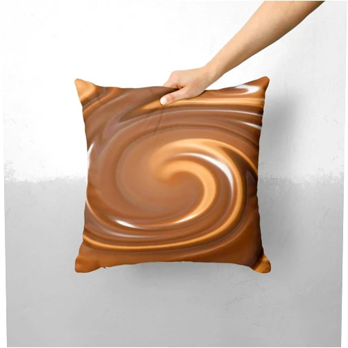 IiRov Chocolate and Carmel Swirl - Custom Decorative Home Decor Indoor or Outdoor Throw Pillow Cover for Sofa, Bed or Couch Cushion (Pillow CASE Cover ONLY)
