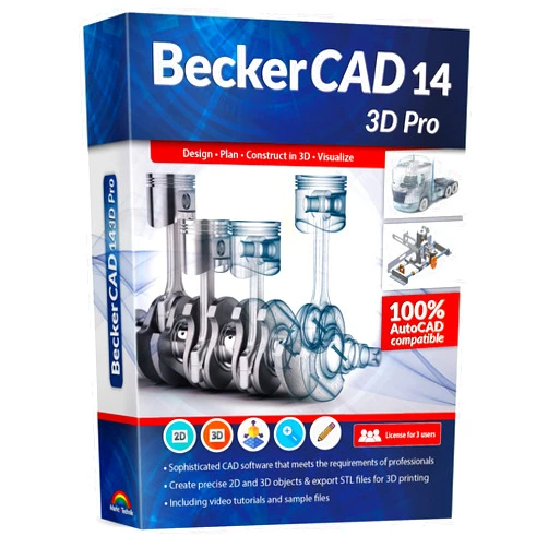 Markt + Technik CAD software compatible with AutoCAD and Windows 11, 10, 8 – BeckerCAD 3D PRO for 3D printing, home design, architecture, engineering and more