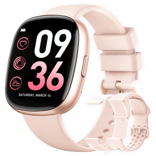 Sanorum Smart Watches for Women Men with Call: Fitness Trackers with 24-Hour Heart Rate SpO2 Sleep Monitor 5ATM Waterproof 120+ Sport Mode Watches for Women gift Compatible with iPhone Android Phones(3 Bands)