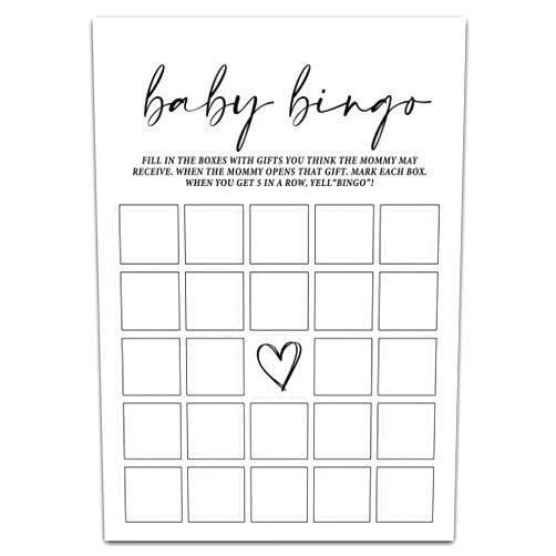 ZIIUFRN Baby Shower Games(5