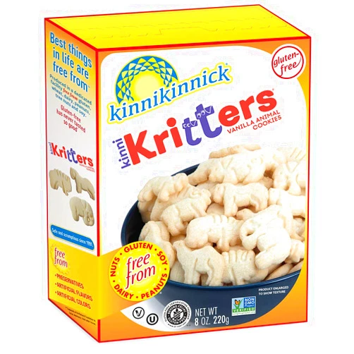 Kinnikinnick KinniKritters Gluten Free Animal Cookies, 8oz/220g (Pack of 6)