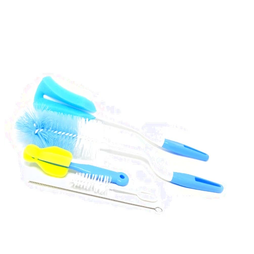 Honbay Bottle Brush Cleaner Kit with Teat Cleaner and Straw Brushes 360 Degree Rotating 5 PCS Within One Set Comes in Different Size selections - Random Color