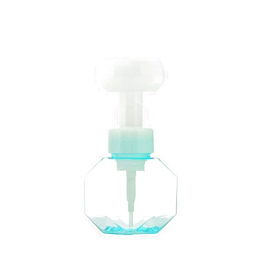 PHEZEN Flower Shaped Floral Foam Bottle Plastic Foam Pump Bottle Refillable Soap Dispenser Travel Dispenser Bottle Liquid Cosmetics Foam Bottle Separate Bottle for Shampoo Refillable Lotion Bottle (300ml)