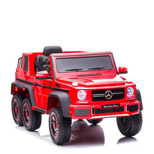 Bremermann 24V Licensed Mercedes-Benz Electric Car for Kids with 6 Wheel Shock Absorber, 24V7A Battery Powered Kids Ride On Cars with Remote and Leather Seat, 3 Speeds, Music, Horn, LED Lights (Red)