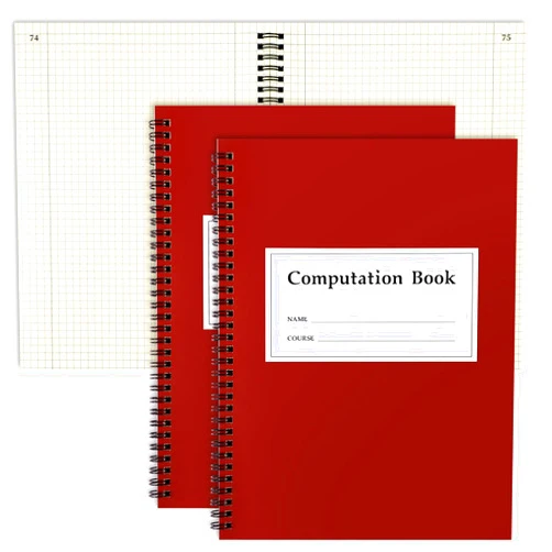 Fuyoooo 2 Pcs Computation Notebook Engineering Notebook for Drawings, Drafting, Planning, Engineering and Technical Applications, 4x4 Quad Ruled, 76 Sheets, 11-1/4
