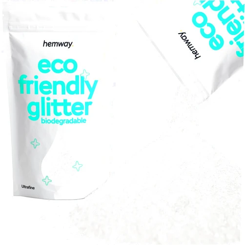 Hemway Eco Friendly Biodegradable Glitter 100g / 3.5oz Bio Cosmetic Safe Sparkle Vegan for Face, Eyeshadow, Body, Hair, Nail and Festival Makeup - Ultrafine (1/128