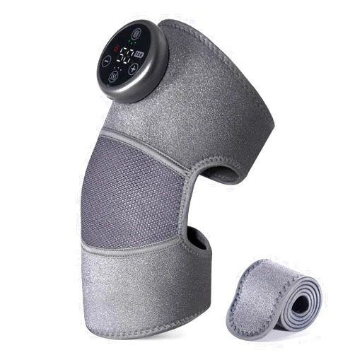 SPOVE Heated Knee Pad with Massage and Brace Adjustable Heat & Vibration Massage Knee Pad for Knee Pain Relief