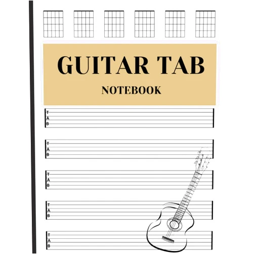 D&Z Loog Press Guitar Tab Notebook: Blank Tablature Writing Paper For Guitarist And Musicians