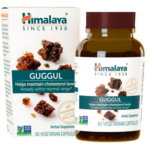 Himalaya Guggul - Herbal Liver Support for Liver Detox, Cholesterol, HDL & LDL Support - Vegan, Non-GMO, Gluten Free, 720 mg, 60 Capsules