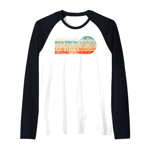 Ropa de pádel con un dicho gracioso divertido Vintage Padel Racket no puedo tengo pádel Sarcastic Padel Raglan Baseball Tee