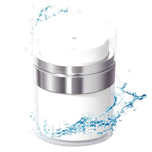KVIFIVK Airless Pump Jar,Cream Jar Vacuum Bottle, Empty Refillable Cosmetic Air Pump Jars Bottles, Portable Airless Lotion Sample Container Pot, Leak-Proof DIY Portable Travel Makeup Containers (50ML)