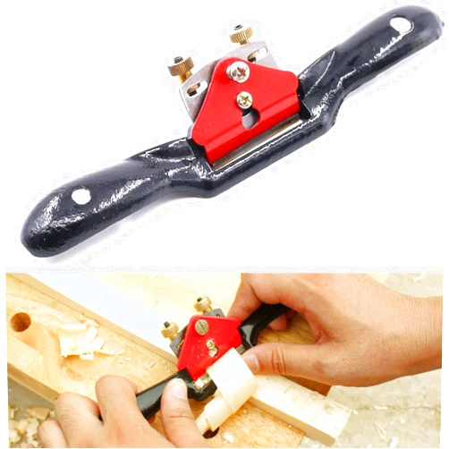 Swpeet 10'' Adjustable SpokeShave with Flat Base, Metal Blade Wood Working Hand Tool Perfect for Wood Craft, Wood Craver, Wood Working