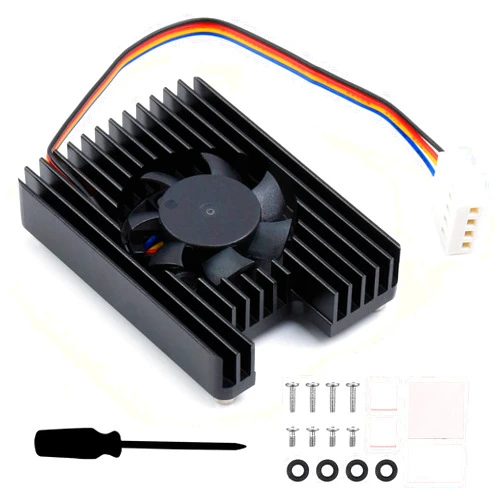 Waveshare Dedicated All-in-One 3007 Cooling Fan for Raspberry Pi Compute Module 4 CM4,Speed Adjustable 8000±10% RPM, with Thermal Tapes
