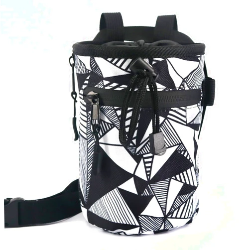NewDoar Chalk Bag for Rock Climbing - Bouldering Chalk Bag Bucket with Quick-Clip Belt and 2 Large Zippered Pockets - Rock Climbing Gear Equipment