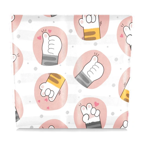 MCHIVER Cute Cat Paw Car Registration and Insurance Holder Lether Vehicle Glove Box Organizer Car Essentials Folder for Cards Document License