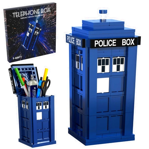 Tweandar Call Box Pencil Holder Building Set, Bricks Pen Holder, Pencil Jewelry Organizer Building Blocks, Desk Accessories Holder Organizer for Office School Home Birthday