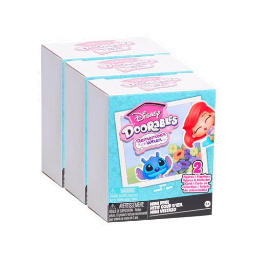Just Play Disney Doorables Once Upon a Time Mini Peek 3-Pack, 1.5-inch Collectible Mini Toy Figures, Kids Toys for Ages 5 Up