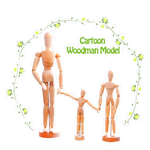 Painting Artists Wooden Manikin Jointed Mannequin Perfect for Home Decoration/Drawing The Human Figure (12in)
