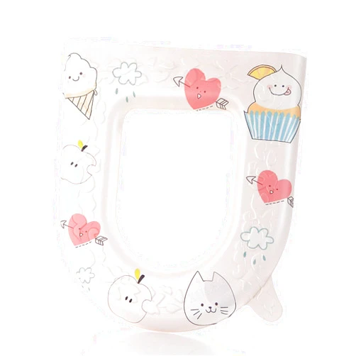 VIPAVA Toilet seat, stick-on all-season model, color cute gnocchi, strawberry rabbit, blue whale, fruit kittens Universal toilet seat. 38 * 40cm FruitCat