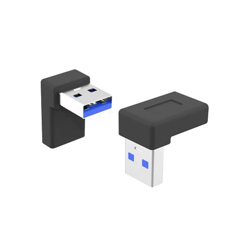 Rgzhihuifz Right Angle USB A Male to USB C Female Adapter,90 Degree USB3.0 to Type C Cable Connector Support unidirectional Sides 5Gbps & Data Transfer, for Laptops,Phone, 2-Pack