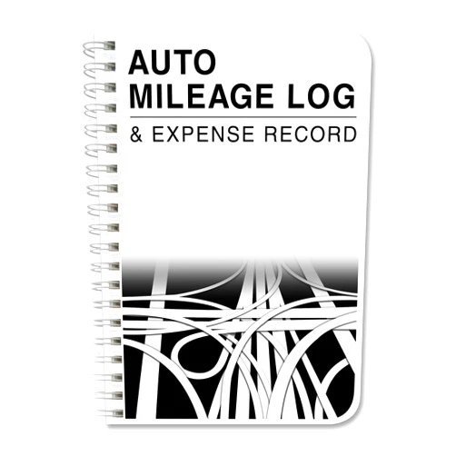 BookFactory Mileage Log Book/Auto Mileage Expense Record Notebook for Taxes - 126 Pages - 5