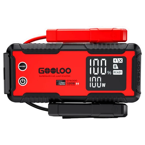 GOOLOO 6000A Jump Starter GT6000 Car Starter with 100W Bi-Directional Fast Charge, Powerful 12V Auto Battery Booster(All Gas & up to 12L Diesel Engine), Supersafe Portable Jump Box for Emergency Use