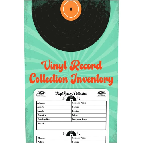 Rick M. Gill Vinyl Record Collection Inventory | Vinyl Record Collector Log Book | A Simple Way To Keep Track And Review Your Collection | Vintage Cover Design | Small Size