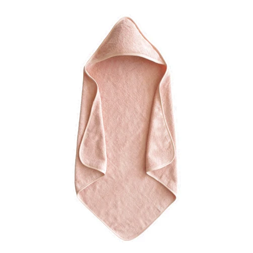 mushie Baby Hooded Towel | Organic Cotton (Blush)