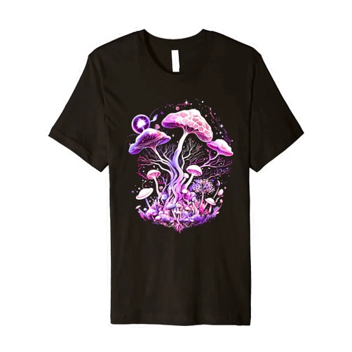FANTASTIC NATURE I GRAPHIC TRENDS I Star Park Magic mushroom tree of life, galaxy, universe, cosmos, fungi Premium T-Shirt