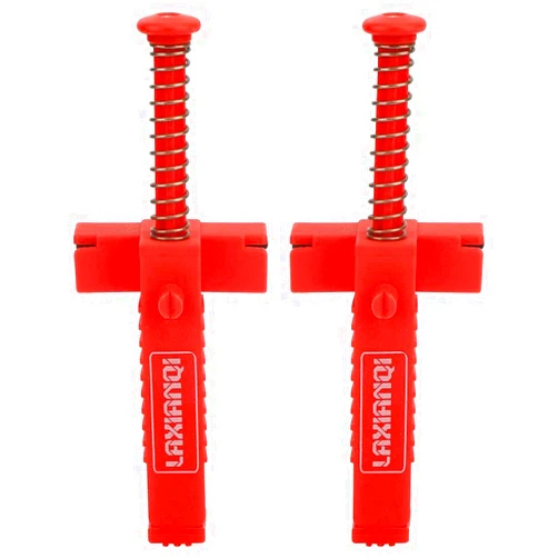 ASHATA 2Pcs Brick Line Clips Line Runners, Line Blocks for Masonry, Bricklaying Tool Fixer for Building Construction Fixture, Red