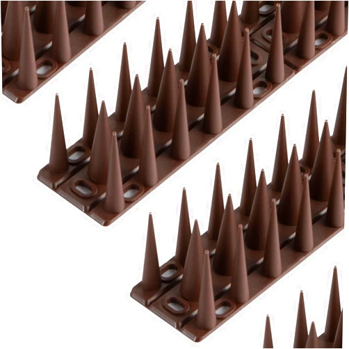 OFFO Bird Spikes, Keep Birds Pigeon Woodpecker Away Device Outdoor, Covers 14.7 Feet(4.5m), Brown