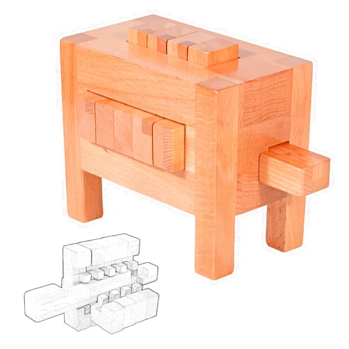 Onietoiy 671 Steps Unique Supper Difficult Wooden Nine Ring Brain Teaser Puzzle Challenge Fidget Toys 3D Assembly and Disentanglement Lock Games IQ Test Mind Game Educational Toy for Kids and Adults