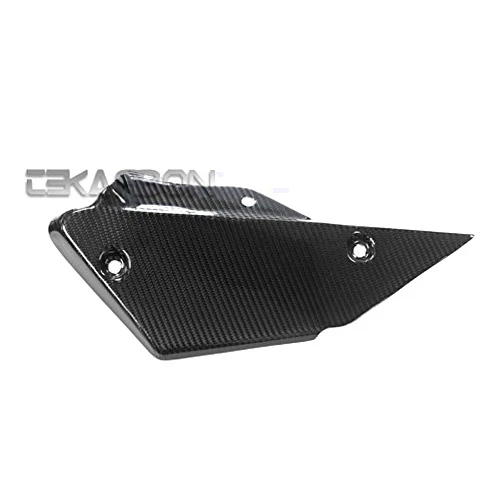 TEKARBON Replacement for Lower Heat Shield, Kawasaki ZX10R (2008-2010), Carbon Fiber, 2x2 Twill Weave