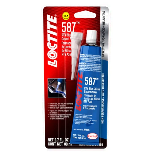 LOCTITE RTV 587 Blue High-Performance Silicone Gasket Maker: Sensor-Safe, Flexible, Non-Corrosive, Oil Resistance, Joint Movement Valves | Blue, 80 ml Tube (PN: 37465-491983)