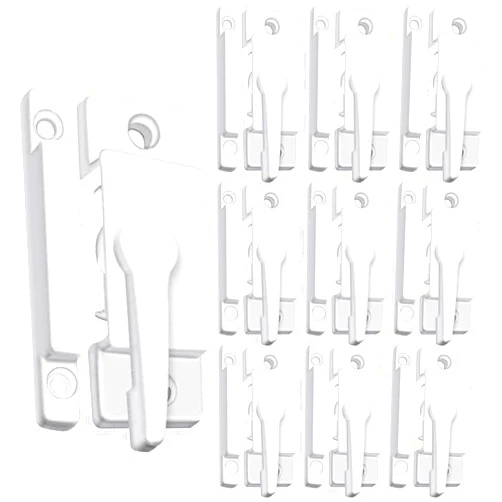Tempsnow 10 Pack White Window Sash Locks Window Latch Replacement Security Window Locks for Vertical and Horizontal Sliding Windows Double Hung Windows