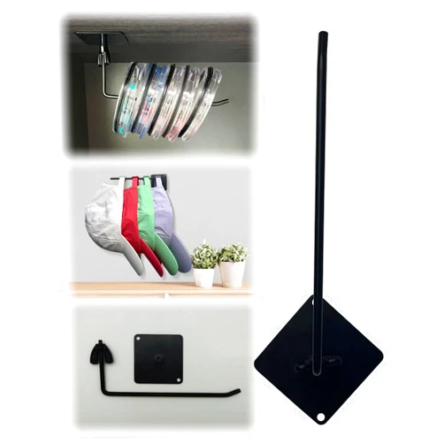 ADDCUP Multifunctional Swivel Hook, Tumbler Lid and Hat Storage Organizer, Tumbler Lid Storage Hook, Hat Hooks for Wall, for Cups, Baseball Caps, Cup Lid Organizers (1 Pcs-Square)
