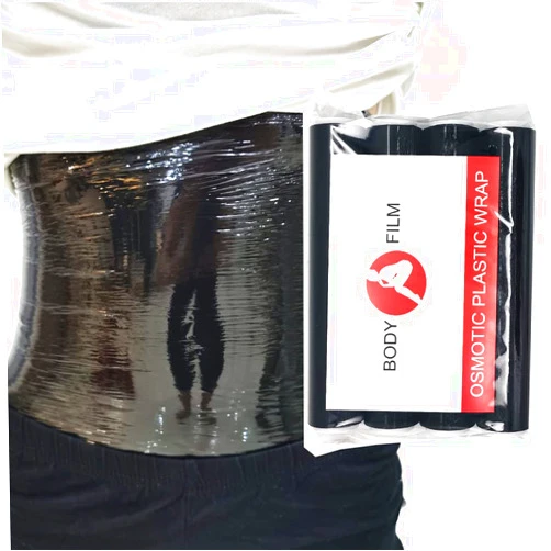 ZGDFSM 4 Rolls 60 Meters Premium Osmotic Plastic Body Wrap Black Film