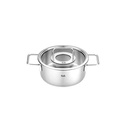 Fissler Pure Collection Stainless Steel 4.1 Quart Rondeau with Glass Lid