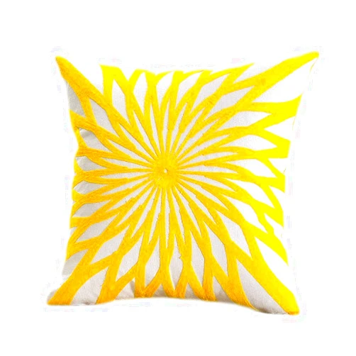 LEVINIS Cotton Embroidered Throw Pillow Covers Kaleidoscope Design Cushion Cover Decorative Square Cushion Cases for Couch Sofa Bed 18