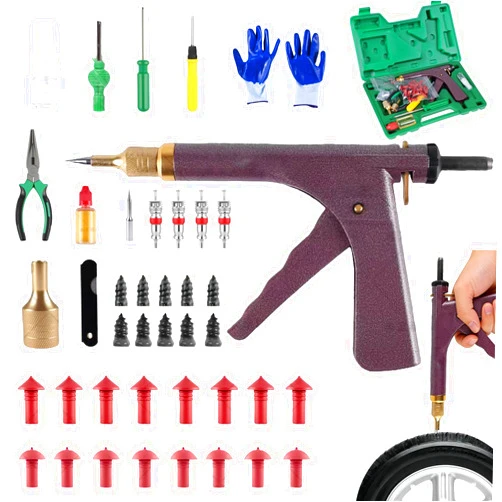 famobay Professional Mushroom Tire Plug Kit –Heavy Duty Tubeless Tire Repair Set for Motorcycles, Cars, Trucks, ATVs & Tractors | Quick & Durable Roadside Flat Fix Solution