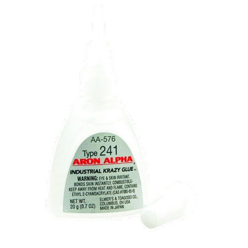 Aron Alpha Industrial Krazy Glue Aron Alpha Type 241 (40 CPS Viscosity) General Purpose Instant Adhesive with Medium Viscosity Suitable for Multiple substrates, 20 gm (0.7 oz) Bottle.