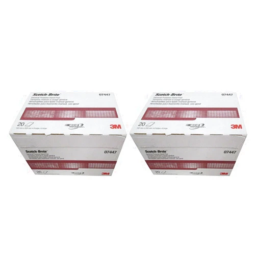 3M 07447 Scotch-Brite Maroon General Purpose Hand Pad 40 Pack (2 Boxes)