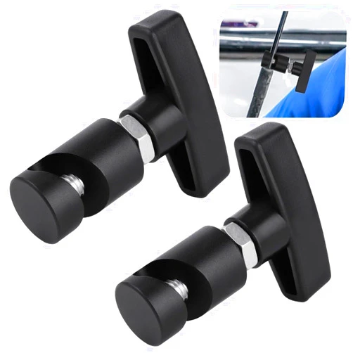Homaisson 2 Pcs Lift Support Clamps, Car Hood Strut Fixing Clamps, Aluminum Alloy Hood Stay Holders, Shock Prop Strut Retaining Clips, Spark Plug Gap Tools