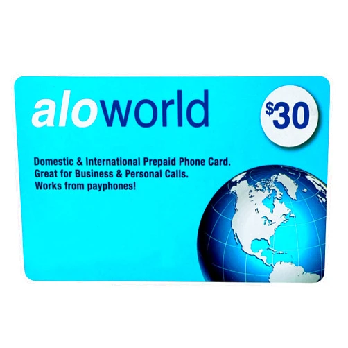 Alo World Phone Card for International & Domestic Calls, Prepaid Calling Card for Any Phones & Payphones | $30 USD