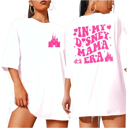 UNIQUEONE Mama Shirts for Women Mommy Tshirt: in My Mama Era Shirt Funny Mom Graphic Tees Oversized Tops
